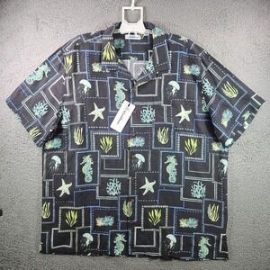 NEW Roundtree & Yorke Caribbean Summer Shirt Men 3XT Tall Seashell‎ Green Gray